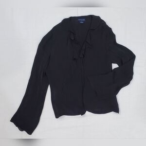 Ann Taylor Women's Elegant Black Silk Blazer